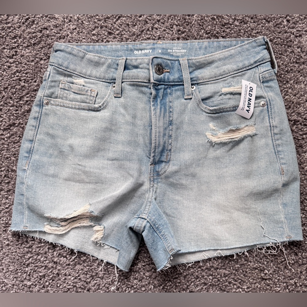 NWT Old Navy Denim Distressed Jean Shorts Size 8